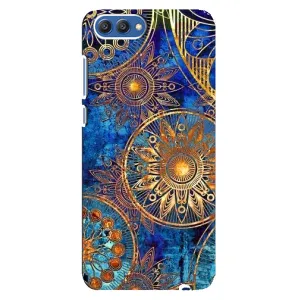 Чохли з сенсом на Huawei Honor 10, COL-Al00 (Золоті узори)