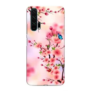 Чехол с принтом САКУРЫ на Huawei Honor 20 Pro (Бабочки на сакуре)