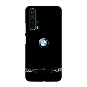 Силиконовый бампер с картинкой машины на Huawei Honor 20 Pro (Черный BMW)