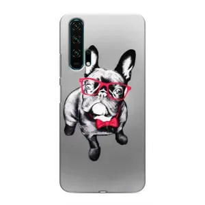 Чохол (ТПУ) Милі песики для Huawei Honor 20 Pro (Бульдог в окулярах)