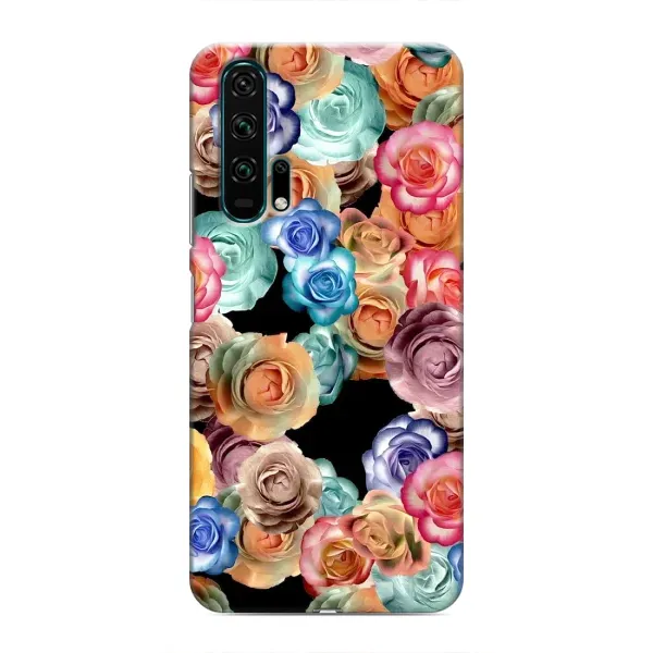 Чехол с рисунком «Цветы на черном» для Huawei Honor 20 Pro Чехол с рисунком «Цветы на черном» для Huawei Honor 20 Pro