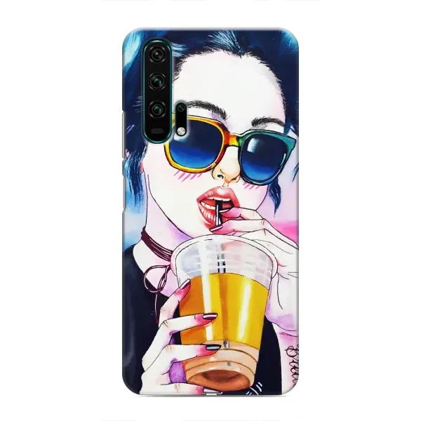 Чехол с рисунком «Девушка с коктейлем» для Huawei Honor 20 Pro Чехол с рисунком «Девушка с коктейлем» для Huawei Honor 20 Pro