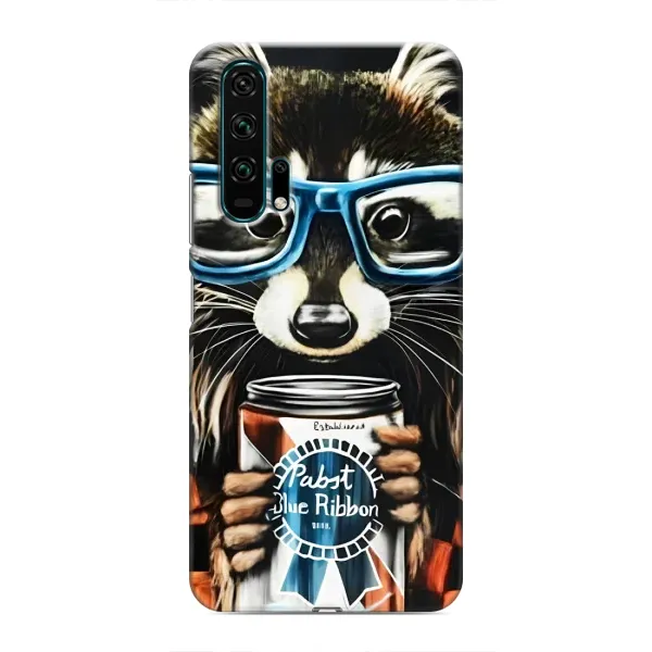 Чехол с рисунком «Енот в очках» для Huawei Honor 20 Pro Чехол с рисунком «Енот в очках» для Huawei Honor 20 Pro