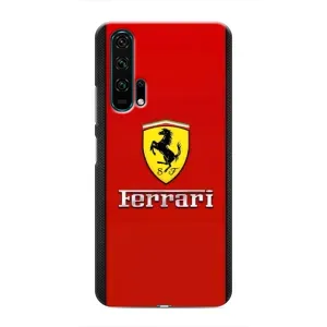 Силиконовый бампер с картинкой машины на Huawei Honor 20 Pro (Ferrari Logo)