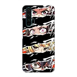 Силиконовые чехлы с глазами Anime для Хуавей Хонор 20 Про (Глаза на чорном)