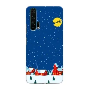 Силіконовий бампер на різдво для Huawei Honor 20 Pro (Місто в снігу)