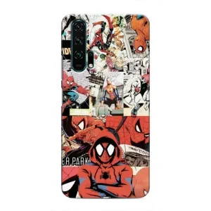Чехол Супергерой Человека Паука на Huawei Honor 20 Pro (Комикс Паука)