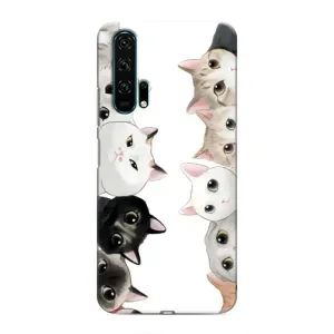 Силіконовий чохол з котиком для Huawei Honor 20 Pro (Коти)