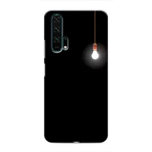 Чехол с картинками на черном фоне для Huawei Honor 20 Pro (Лампочка)