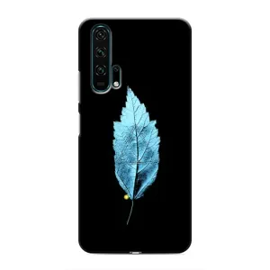 Чехол с картинками на черном фоне для Huawei Honor 20 Pro (Листочек)