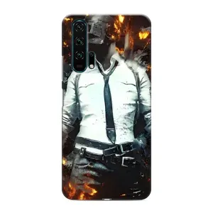 Силиконовый чехол с картинкой "Герой Pubg" на Huawei Honor 20 Pro (Man Пубг)