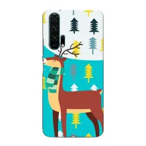 Силіконовий бампер з картинкою звірів для Huawei Honor 20 Pro (Олень із шарфом)