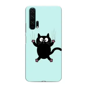 Силіконовий чохол з котиком для Huawei Honor 20 Pro (Падаючий кіт)