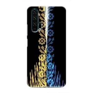 Силиконовый Чехол на Huawei Honor 20 Pro (Патриотическая вышиванка)