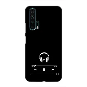 Чехол с картинками на черном фоне для Huawei Honor 20 Pro (Плеер)