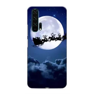Чехол Санта Клаус для Huawei Honor 20 Pro (Санта - луна)