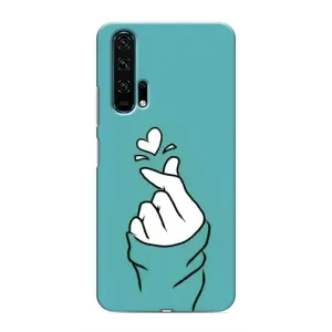 Чохол (Знак сердечка) для Huawei Honor 20 Pro (Сердечко на бірюзовому)