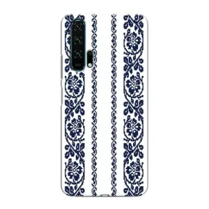 Силиконовый Чехол на Huawei Honor 20 Pro с картинкой Вышиванки (Синяя вышиванка)