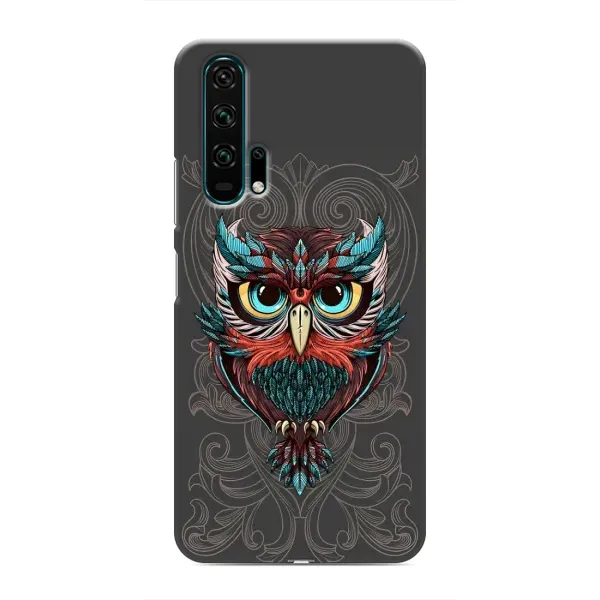 Чехол с рисунком «Сова на сером» для Huawei Honor 20 Pro Чехол с рисунком «Сова на сером» для Huawei Honor 20 Pro