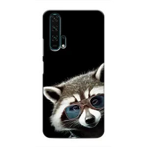 Силіконовий Чохол з Энотами на Huawei Honor 20 Pro (Стильний Єнот)