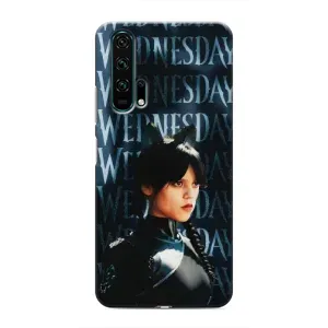 Чехлы с принтом Уэнсдей на Huawei Honor 20 Pro (Уэнздей с ушками)