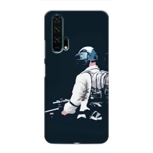 Силиконовый чехол с картинкой "Герой Pubg" на Huawei Honor 20 Pro (В экиперовке)