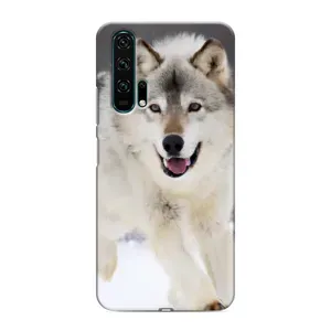 Чохол з Вовком на Huawei Honor 20 Pro (Вовк біжить по снігу)