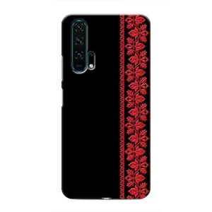 Силиконовый Чехол на Huawei Honor 20 Pro с картинкой Вышиванки (Вышиванка на черном)
