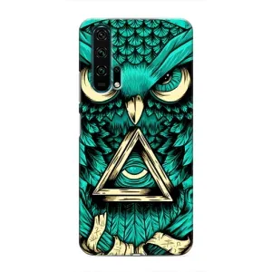 Чохли з принтом СОВИ для Huawei Honor 20 Pro (Зелена сова)