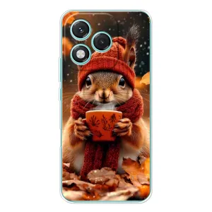 Друкований чохол 'Звірята з кавою' для Huawei Honor 400 Lite (Білка з кавою)