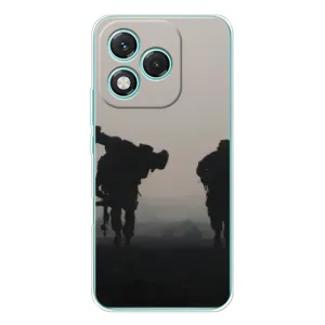 Чехлы на военную тематику для Huawei Honor 400 Lite (Бой солдат)