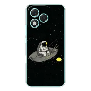 Силіконовый Чохол з принтом "Космонавти" на Huawei Honor 400 Lite (Космонавт на рибалці)