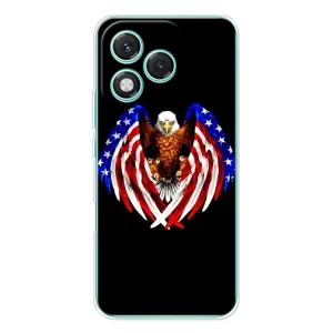 Чехол Флаг USA для Huawei Honor 400 Lite (Крылья США)