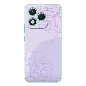 Чехол цветочный дизайн для Huawei Honor 400 Lite (Монстера фиолетовая)