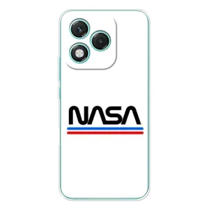 Силіконовый бампер з принтом "Наса" на Huawei Honor 400 Lite (NASA на білому тлі)