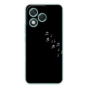 Чохол з картинками на чорному фоні для Huawei Honor 400 Lite (Ноти)