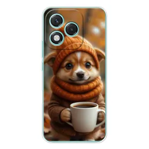 Друкований чохол 'Звірята з кавою' для Huawei Honor 400 Lite (Песик з кавою)