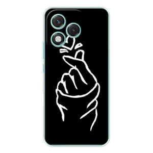 Чехлы (Знак сердечка) на Huawei Honor 400 Lite (Сердце на черном)