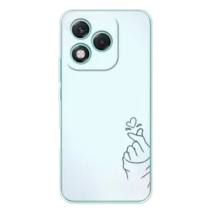 Чехлы (Знак сердечка) на Huawei Honor 400 Lite (Сердце на голубом)