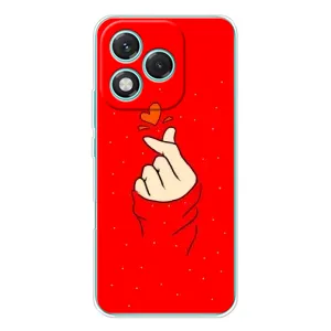 Чехлы (Знак сердечка) на Huawei Honor 400 Lite (Сердце на красном)