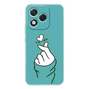 Чехлы (Знак сердечка) на Huawei Honor 400 Lite (Сердечко на бирюзовом)