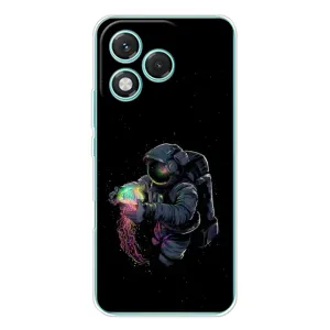 Силиконовый Чехол с принтом "Космонавты" на Huawei Honor 400 Lite