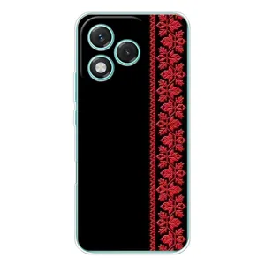 Силиконовый Чехол на Huawei Honor 400 Lite с картинкой Вышиванки (Вышиванка на черном)