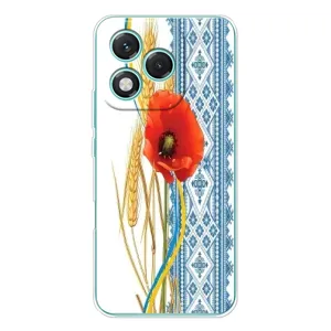 Силиконовый Чехол на Huawei Honor 400 Lite с картинкой Вышиванки (Вышиванка с цветком)