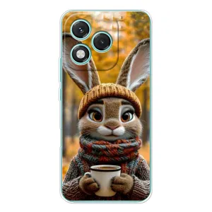 Друкований чохол 'Звірята з кавою' для Huawei Honor 400 Lite (Зайчик з кавою)