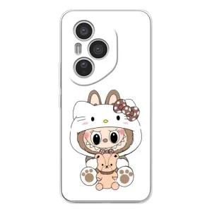 Чехол с принтом Лабубу для Huawei Honor 400 Pro (Белый Лабубу)