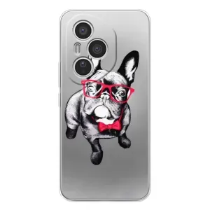 Чехол (ТПУ) Милые собачки для Huawei Honor 400 Pro (Бульдог в очках)