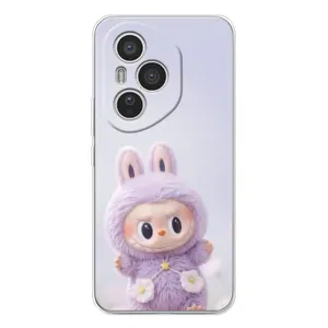 Чехол с принтом Лабубу для Huawei Honor 400 Pro (Фиолетовый Лабубу)