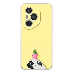 Бампер для Huawei Honor 400 Pro с картинкой "Песики" (Кактус на голове)