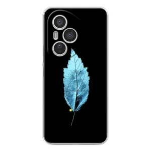 Чохол з картинками на чорному фоні для Huawei Honor 400 Pro (Листя)